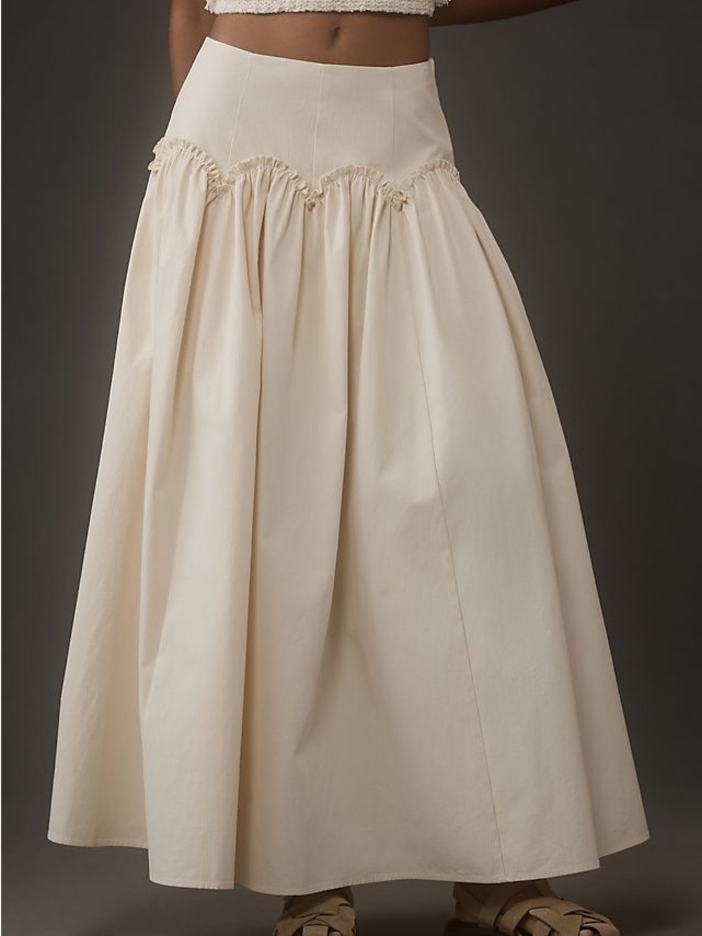 Mare Mare Anthropologie Basque Waist Maxi Skirt XS